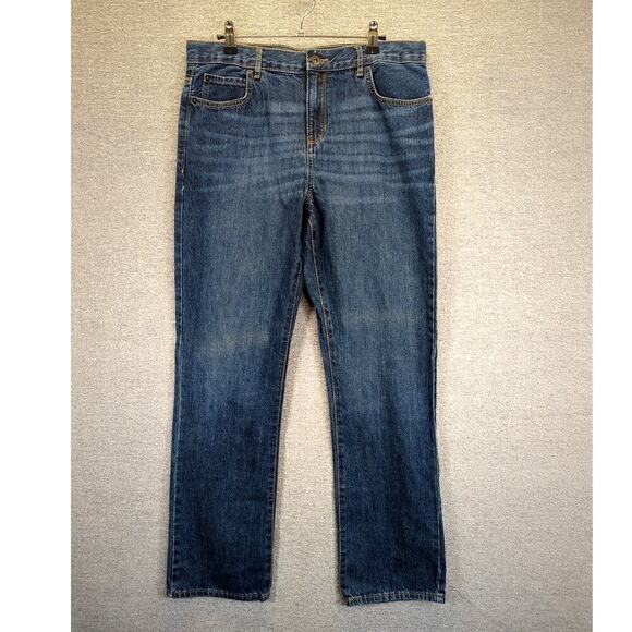 The Children's Place Boy Jeans 14 Huskey Dark Blue Straight New - Picture 2 of 12